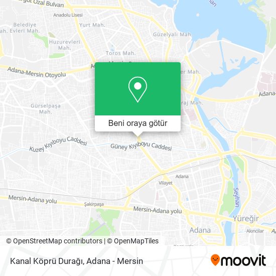 Kanal Köprü Durağı harita