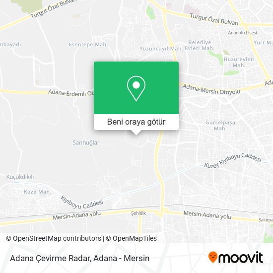 Adana Çevirme Radar harita