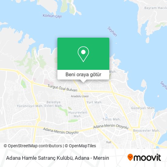 Adana Hamle Satranç Kulübü harita