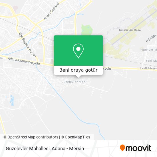 Güzelevler Mahallesi harita