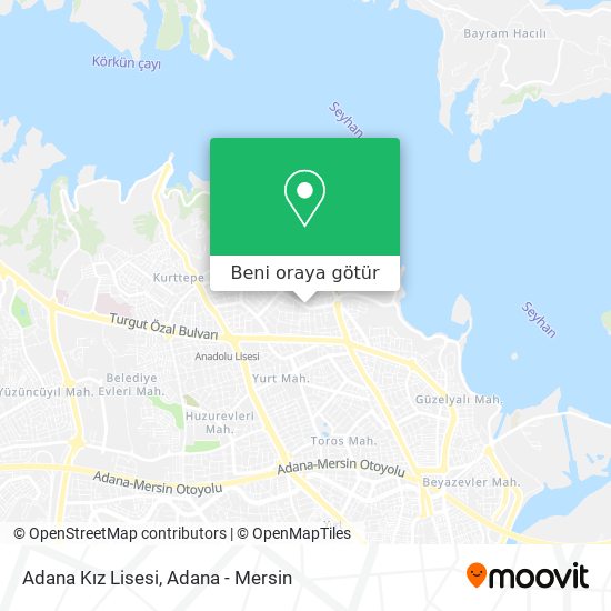 Adana Kız Lisesi harita