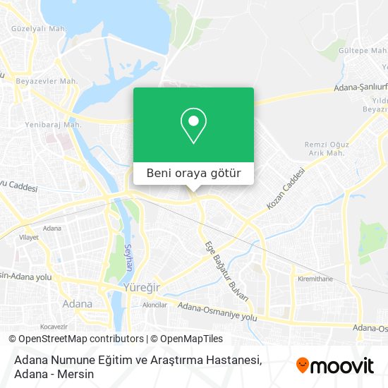 Adana Numune Eğitim ve Araştırma Hastanesi harita