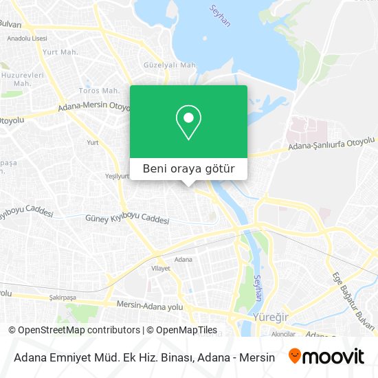 Adana Emniyet Müd. Ek Hiz. Binası harita