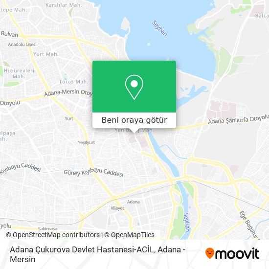 Adana Çukurova Devlet Hastanesi-ACİL harita