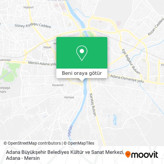 Adana Büyükşehir Belediyes Kültür ve Sanat Merkezi harita