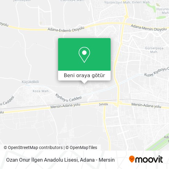 Ozan Onur İlgen Anadolu Lisesi harita