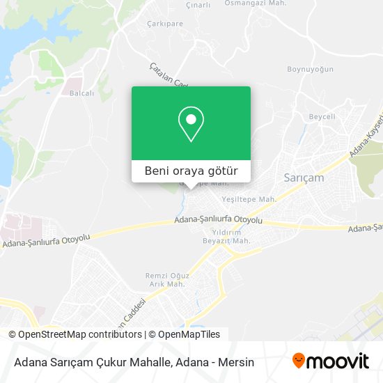 Adana Sarıçam Çukur Mahalle harita