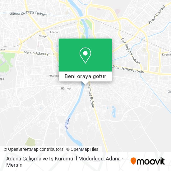 Adana Çalışma ve İş Kurumu İl Müdürlüğü harita