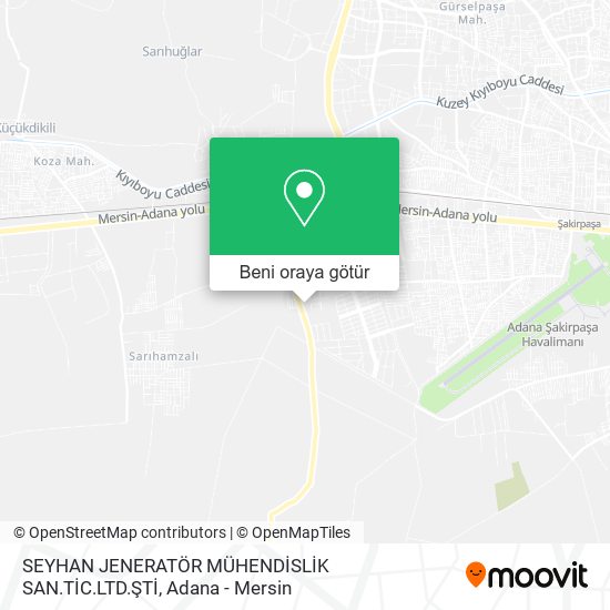 SEYHAN JENERATÖR MÜHENDİSLİK SAN.TİC.LTD.ŞTİ harita
