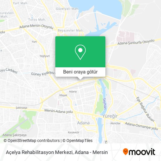 Açelya Rehabilitasyon Merkezi harita