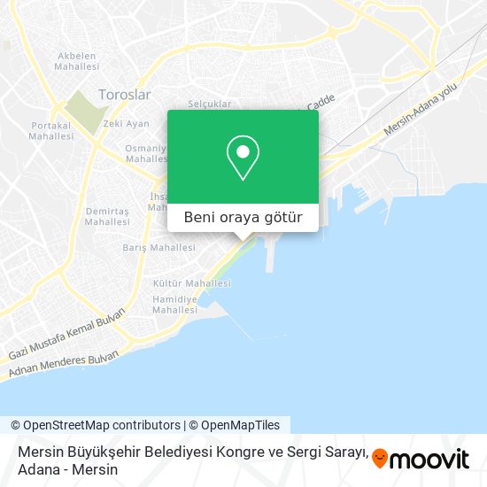 Mersin Büyükşehir Belediyesi Kongre ve Sergi Sarayı harita