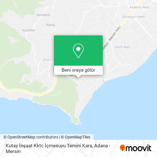 Kutay İnşaat Kktc İçmesuyu Temini Kara harita