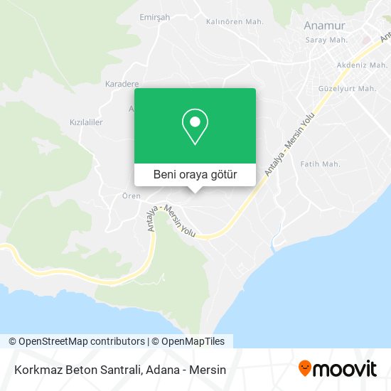 Korkmaz Beton Santrali harita