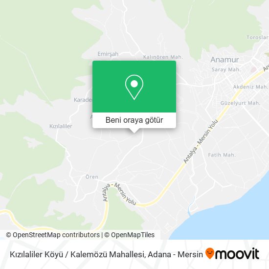 Kızılaliler Köyü / Kalemözü Mahallesi harita