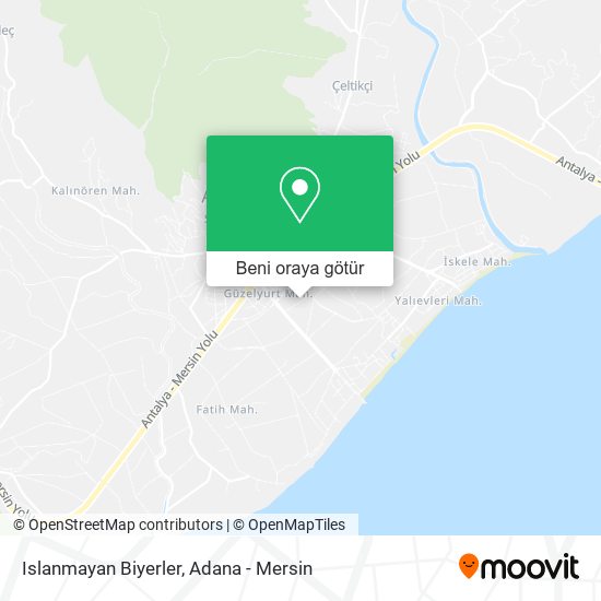 Islanmayan Biyerler harita