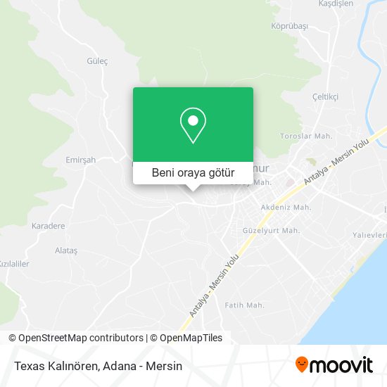 Texas Kalınören harita