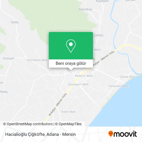 Hacialioğlu Çiğköfte harita