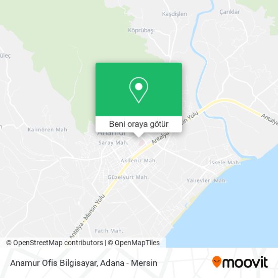 Anamur Ofis Bilgisayar harita