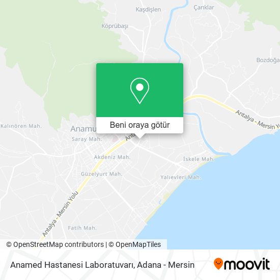 Anamed Hastanesi Laboratuvarı harita