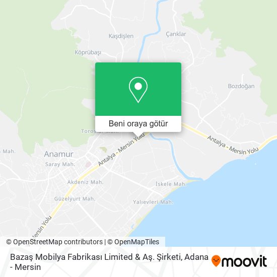 Bazaş Mobilya Fabrikası Limited & Aş. Şirketi harita