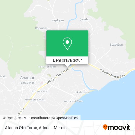 Afacan Oto Tamir harita