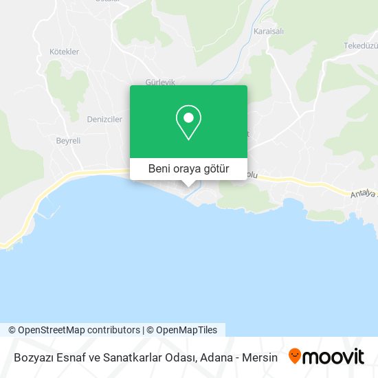Bozyazı Esnaf ve Sanatkarlar Odası harita