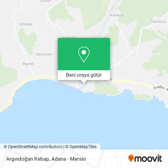 Argındoğan Kebap harita