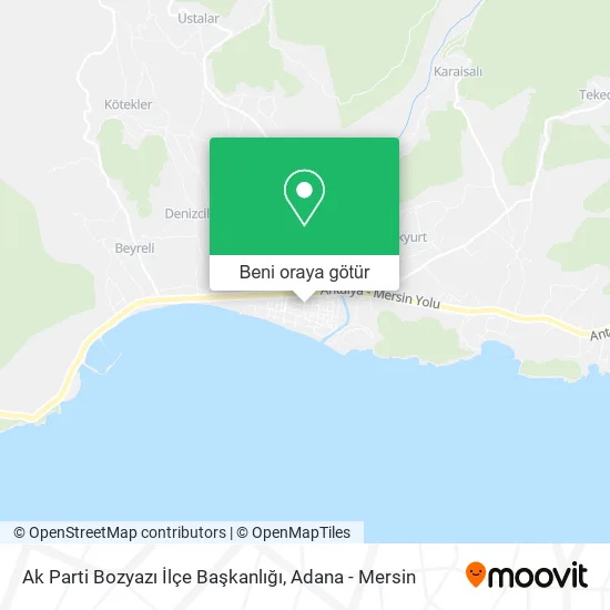 Ak Parti Bozyazı İlçe Başkanlığı harita