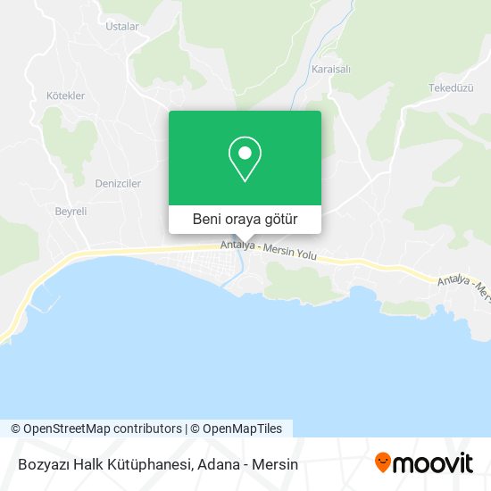 Bozyazı Halk Kütüphanesi harita