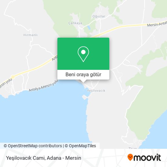 Yeşilovacık Cami harita