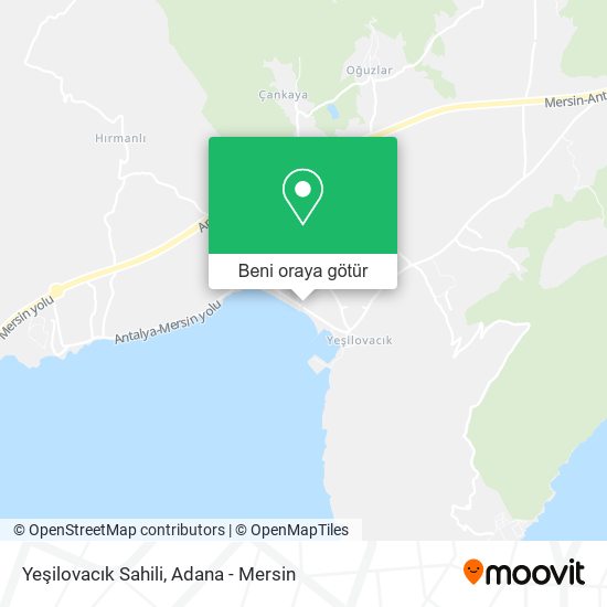 Yeşilovacık Sahili harita