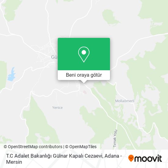 T.C Adalet Bakanlığı Gülnar Kapalı Cezaevi harita