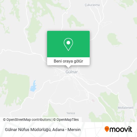 Gülnar Nüfus Müdürlüğü harita