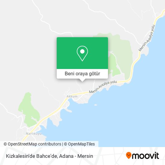 Kizkalesin'de Bahce'de harita