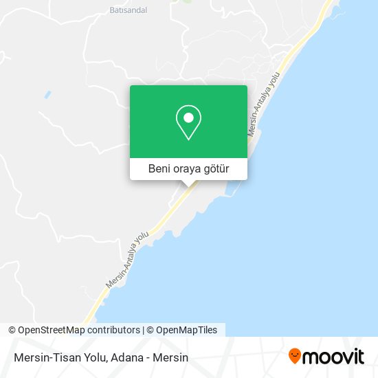 Mersin-Tisan Yolu harita