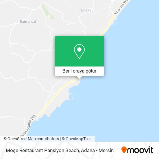 Moşe Restaurant Pansiyon Beach harita