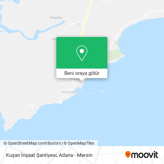 Kuşan İnşaat Şantiyesi harita