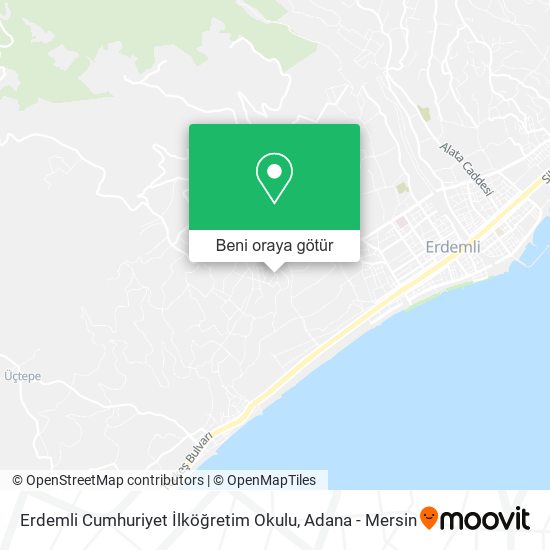Erdemli Cumhuriyet İlköğretim Okulu harita