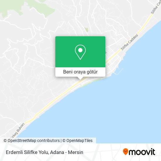 Erdemli Silifke Yolu harita