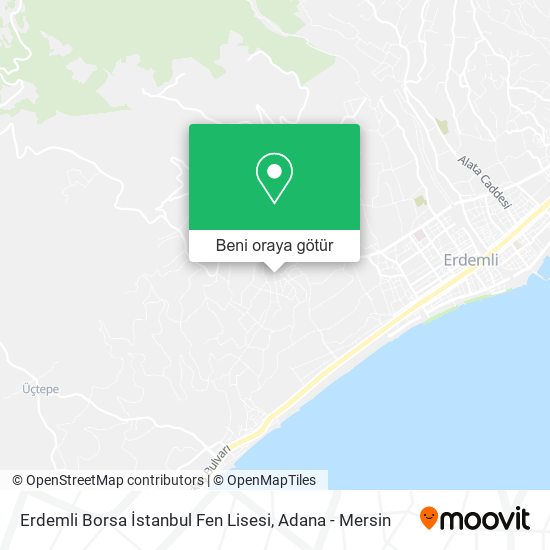 Erdemli Borsa İstanbul Fen Lisesi harita
