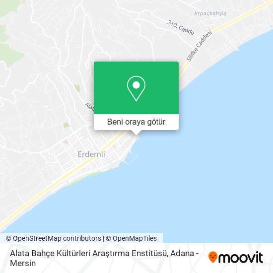 Alata Bahçe Kültürleri Araştırma Enstitüsü harita