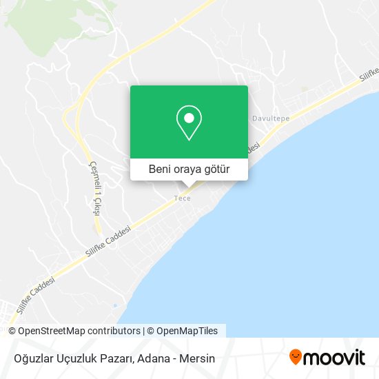 Oğuzlar Uçuzluk Pazarı harita