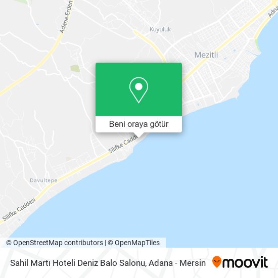 Sahil Martı Hoteli Deniz Balo Salonu harita
