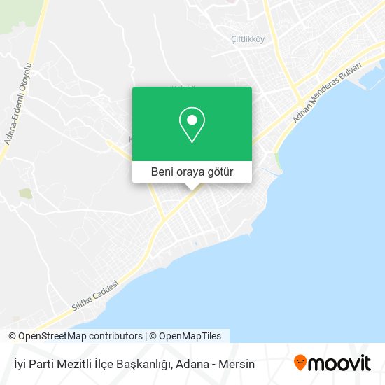 İyi Parti Mezitli İlçe Başkanlığı harita