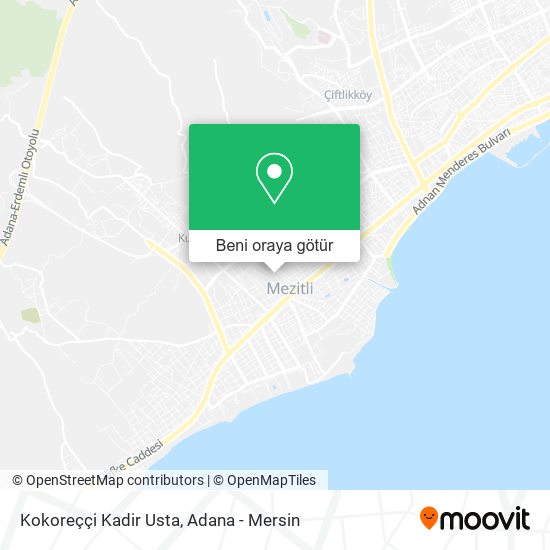 Kokoreççi Kadir Usta harita