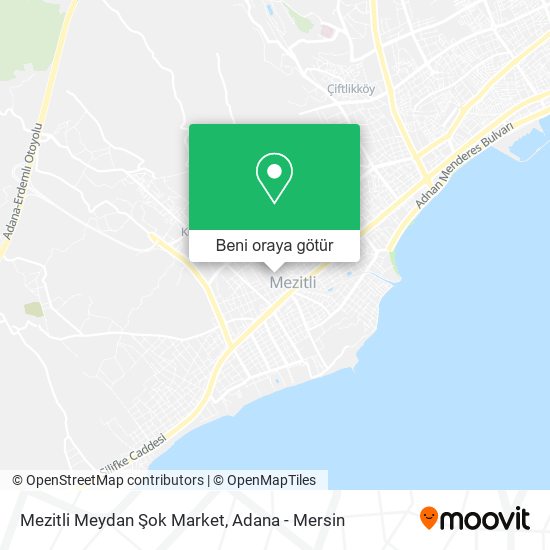 Mezitli Meydan Şok Market harita