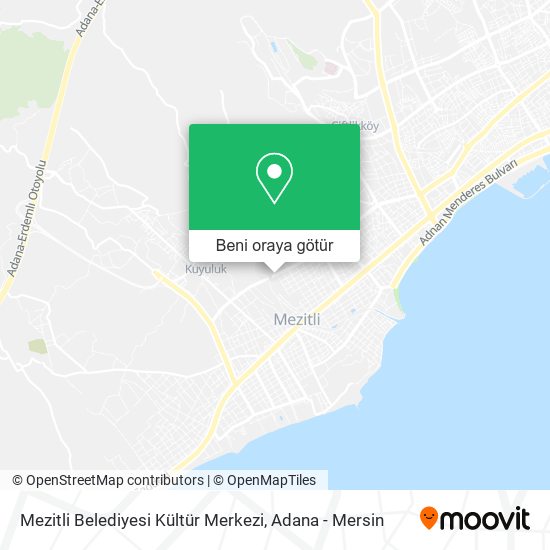 Mezitli Belediyesi Kültür Merkezi harita