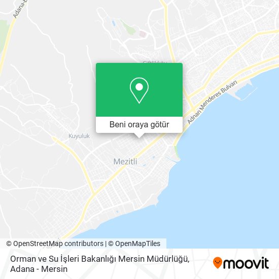 Orman ve Su İşleri Bakanlığı Mersin Müdürlüğü harita