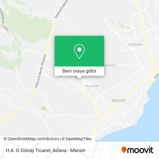 H.A. G Günay Ticaret harita