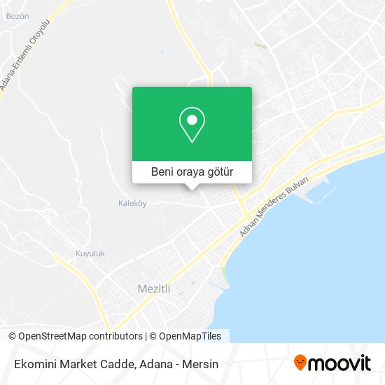 Ekomini Market Cadde harita